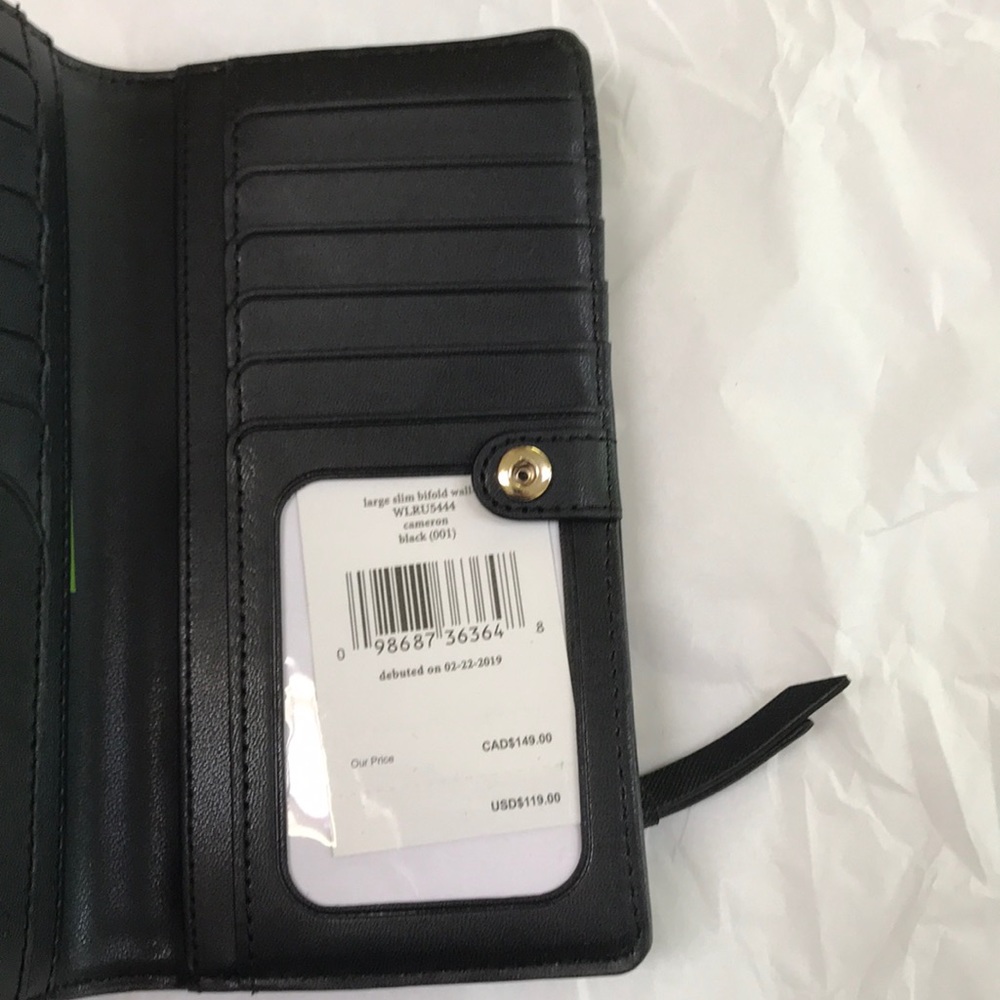 ♠️ Kate Spade Cameron Black Snap Wallet ♠️ - Picture 5 of 8